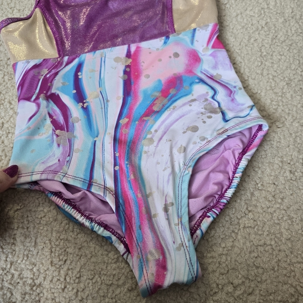 Girls Youth 7 8 Justice Leotard - Picture 4 of 9